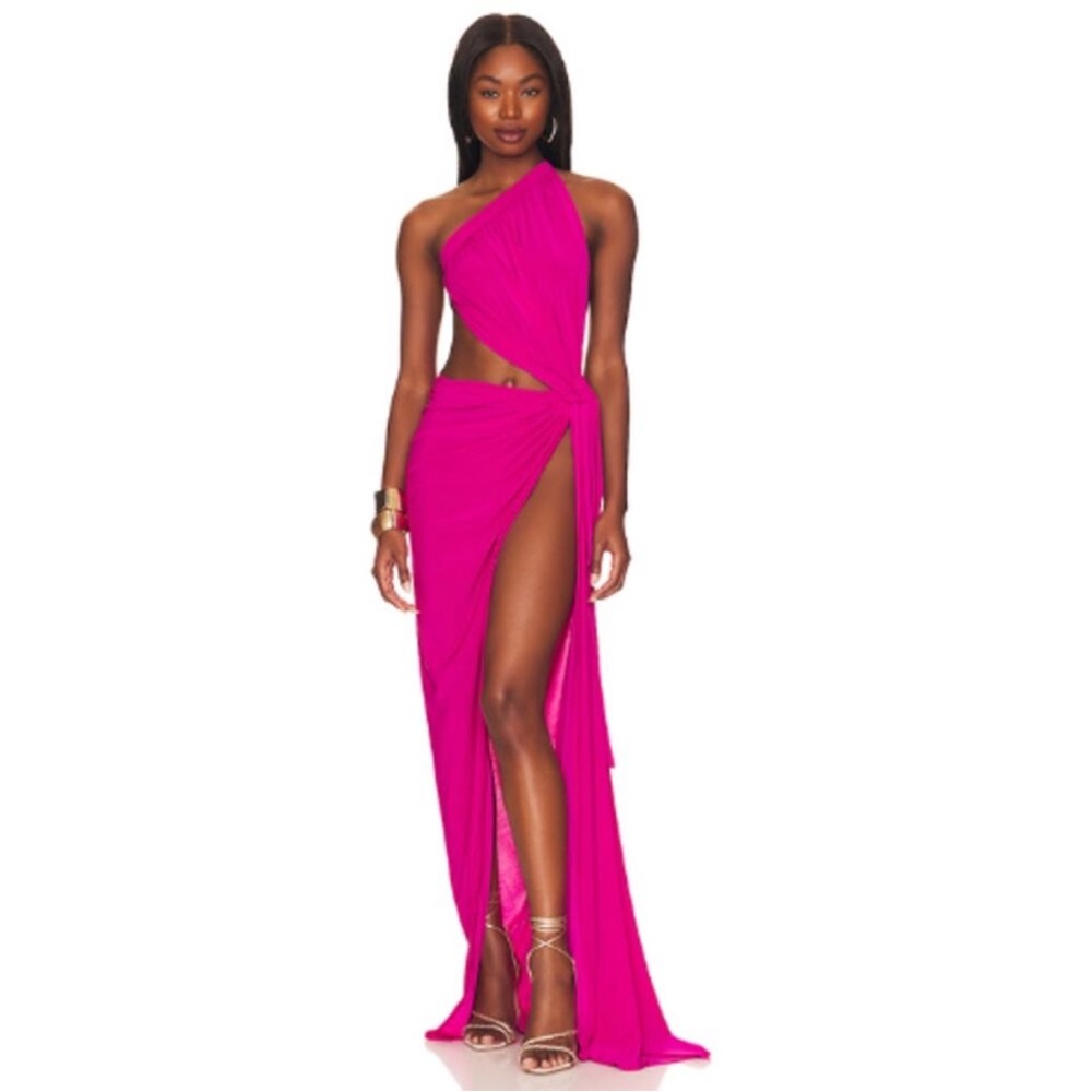 J Angelique Fushia Pink Disa Dress Large